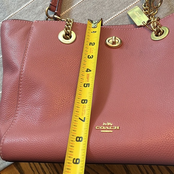 Rose-Colored Coach Purse/Bag - Picture 4 of 6